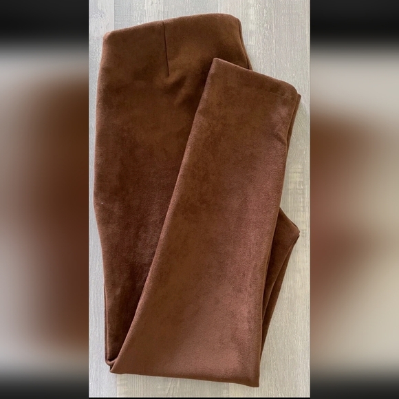 Chaps Brown Suede Material Pants_small - Picture 4 of 7